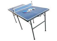 Blue Color Junior Ping Pong Table , Portable Mid Size Table Tennis Table For Family Play
