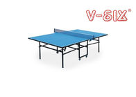 16mmのテーブルの厚さの青い上の折り畳み式の卓球のテーブルの屋内標準サイズ