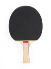 レクリエーションの卓球ラケットはゴムを赤い/黒5つの層刃の凹面のハンドル逆にしました