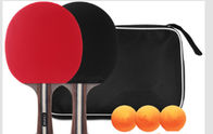 クルミのPaulowniaの刃A12の卓球は高い伸縮性があるスポンジの逆のゴム製まっすぐなハンドルを置いた