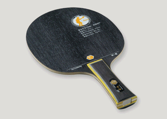黒いAus 7の合板のV8の卓球の刃/プロ卓球は強い致死率と漕ぎます