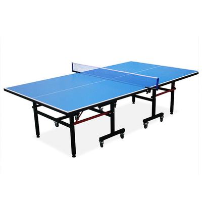 OEMの移動可能で青い容易折る屋外の卓球のテーブルSMCの上板は集まっている